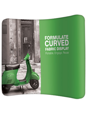 Formulate Curved Fabric Display - DWJ printers
