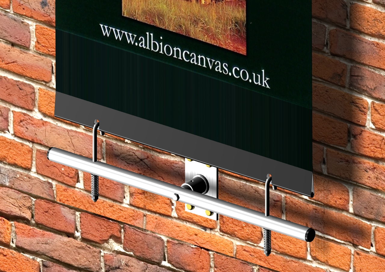 Centrally Wall Mounted Banner Poles - DWJ printers